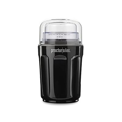 Proctor Silex Sound Shield Electric Coffee Grinder for Quiet Grinding,  Stainless Steel Blades, Beans, Spices and More, 12 Cups, Black (80402) -  Yahoo Shopping