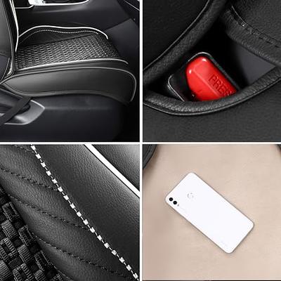 FREESOO Car Seat Covers Full Set, Leather Seat Cover Breathable Automotive Cushion  Accessories with Lumbar Support Universal Fit 5 Passenger Vehicle (Black  White 9) - Yahoo Shopping