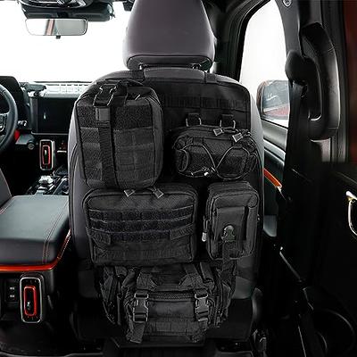 JDMON Universal Tactical Seat Back Organizer Hanger Molle Panel with 5  Detachable Multifunctional Storage Molle Pouch Suitable for Most Vehicel  Replacement for Chevy GMC Ford Jeep SUV Car Vans(Black) - Yahoo Shopping