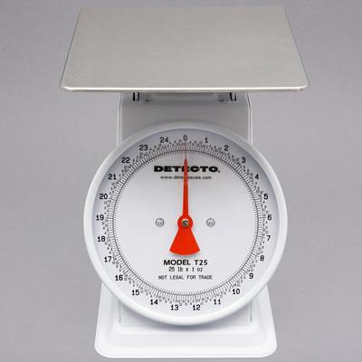 Detecto 1002TB Baked Enamel 8 lb Baker Dough Scale with Scoop