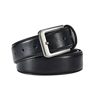 Prospero Comfort Men's Genuine Leather Belt 'All Leather' Classic Dress Casual Double Stitch 35mm