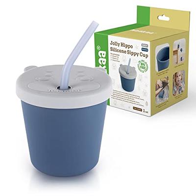 BRVTOT Baby Snack Containers & Straw Cup 7 oz, Spill Proof Toddler