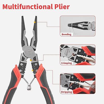 6 Mini Needle Nose Pliers with Comfort Grip Handles,2 Pliers Set for Handmade Craft