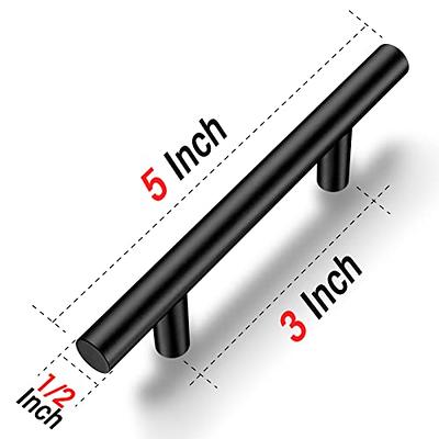 Ravinte 25 Pack 5 Inch Kitchen Square Cabinet Handles Matte Black Cabinet  Pulls Black Drawer Pulls Kitchen Cabinet Hardware Kitchen Handles for