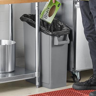 Lavex 23 Gallon Gray Slim Rectangular Trash Can