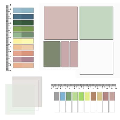 Pastel Rainbow Sticky Notes With Case - Stripes, Page Markers For Planners