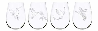 Hummingbird Wine Glasses, Set of Two