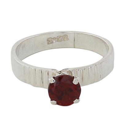 New Garnet & Sterling Silver Bangle Handcrafted India - jewelry