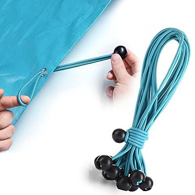 11 inch Heavy Duty Ball Bungee Cords, 15 Pack - Adjustable Rubber