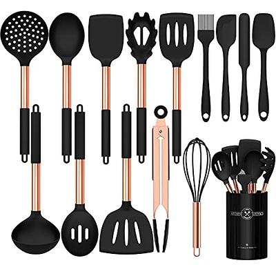  Cooking Utensils Set- 35 PCs Kitchen Utensils with  Grater,Tongs, Spoon Spatula &Turner Made of Heat Resistant Food Grade  Silicone and Wooden Handles Kitchen Gadgets Tools Set for Cookware : Home 