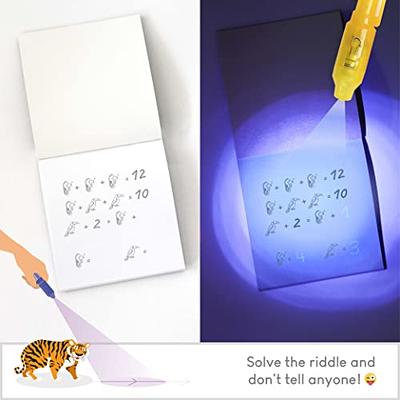 Invisible Ink Pen and Notebook Pack of 16 - BONNYCO, Safari Party Favors  for Kids