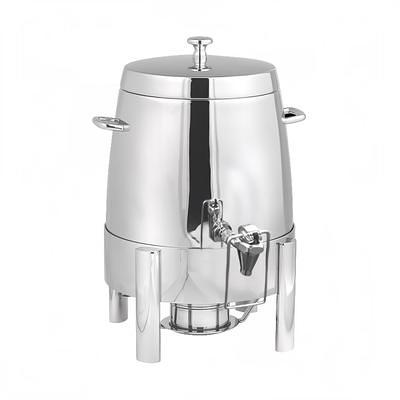 Fetco L4D-15TLA Luxus 1.5 Gallon Stainless Steel Hands-Free Coffee Dispenser  with Stand and Antimicrobial