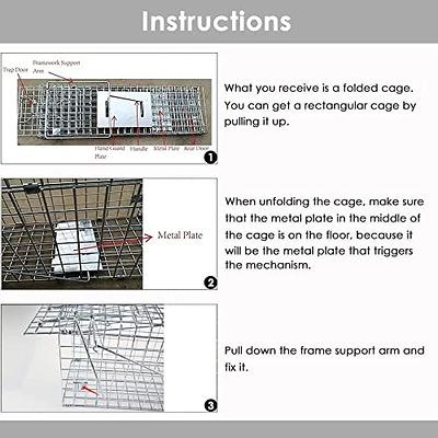 Cisvio 2-Piece Reusable Humane Mouse Trap Live Catch and Release Mouse Cage Animal Pest Rodent Hamster Capture Trap