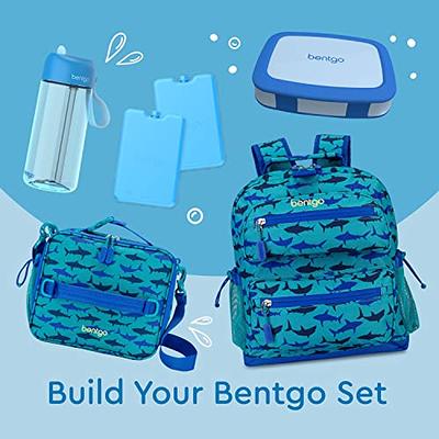 Bentgo Kids' Stainless Steel Leakproof 3 Compartments Bento-Style Lunch Box  - Blue