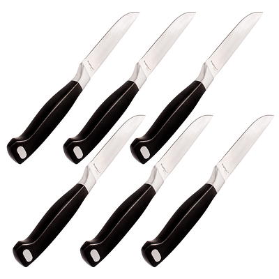 BergHOFF Pakka Wood 12 Stainless Steel Steak Knives, Set of 6