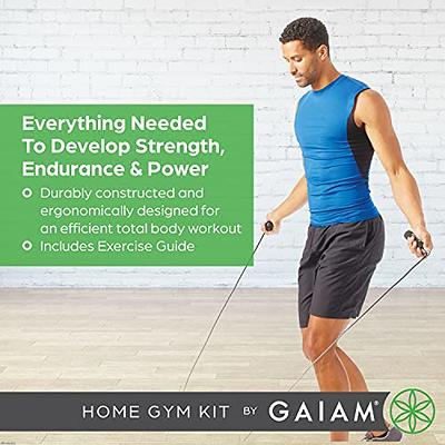 Gaiam Home Gym Kit Equipment Set for Men and Women - Includes Ab