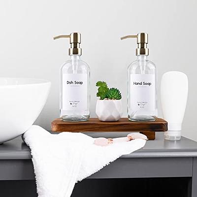 ALELION Glass Dish Soap Dispenser for Kitchen - 16 OZ Hand Soap