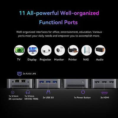Mini PC, 11th Intel i7-1165G7(up to 4.7GHz) Mini Desktop Computer 16GB DDR4  512GB M.2 NVMe SSD Mini Computers Windows 11 Pro, 8K Thunderbolt 4 HDMI