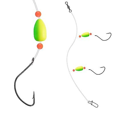 Alwonder 5PCS Pompano Rigs Surf Fishing Rigs with Snell Floats