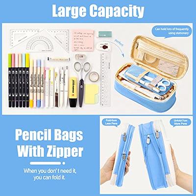 HVOMO Pencil Case Large Capacity Pencil Pouch Handheld Pen Bag Cosmetic  Portable Gift for Office School Teen Girl Boy Men Women Adult (Purple) -  Yahoo Shopping