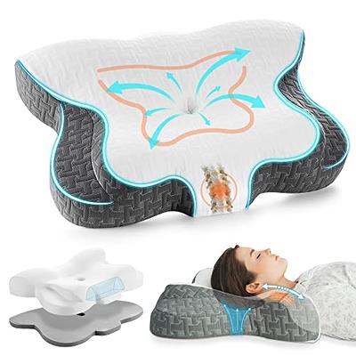 Elviros Lumbar Support Pillow for Sleeping Gray