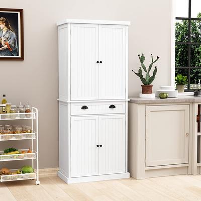 72.4 Freestanding Tall Kitchen Pantry,Storage Cabinet Organizer