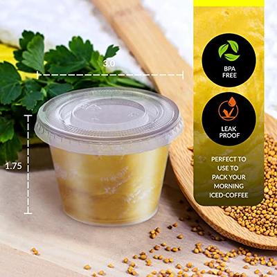 32 oz. BPA Free Food Grade Clarified Hinged Container with Lid - 200 count