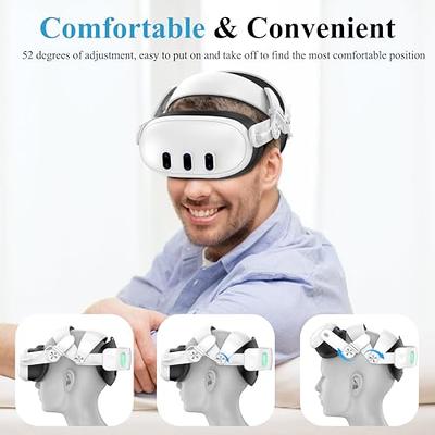 for Meta Quest 3 Head Strap - Comfort Vr Accessories with Adjustable Elite  Headstrap Design for Meta/Oculus Quest 3 Support Face Protective Pad Cover