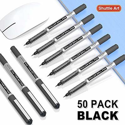 Shuttle Art Black Gel Pens, 48 Pack(20 Pens With 28 Refills