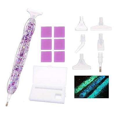 3 Pcs Diamond Art Pens, Diamond Art Painting Accessories, Grip Comfortably, Glow in The Dark, Luminous Diamond Art Pens Rhinestone Picker Tool with 6