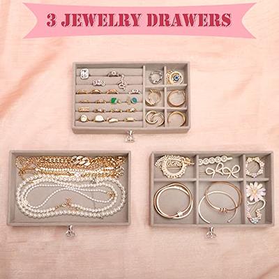 New B/m/s Size Pink Ring Jewelry Display Organizer Case Tray Holder  Necklace Earrings Storage Box Showcase Jewelry Stand Holder - Jewelry  Packaging & Display - AliExpress