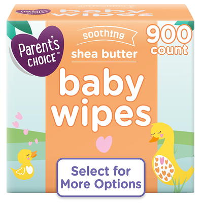 Parent's Choice Shea Butter Baby Wipes, 900 Count (Select for More