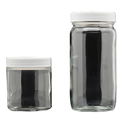 Tall Wide Mouth Clear Glass Jars