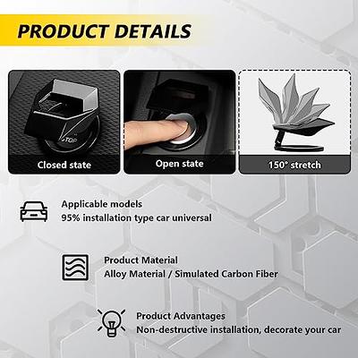 Kewucn Car Engine Start/Stop Button Cover, Carbon Fiber Auto Push