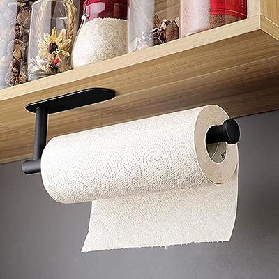 Perforated/Adhesive Paper Towel Holder Under Cabinet Wall Mount for Kitchen  Paper Towel Roll Holder Stick to Wall Mount