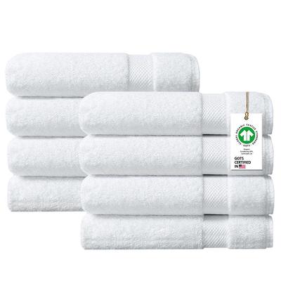 Delara Feather Touch Quick Dry Pack of 24 Hand Towel White Solid