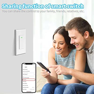 Smart Light Switch 2 Pack(Button), Double Smart WiFi Light Switches, Smart  Switch Compatible with Alexa and Google Home, Remote Control Light Switch，Neutral  Wire Needed ， No hub Required - Yahoo Shopping