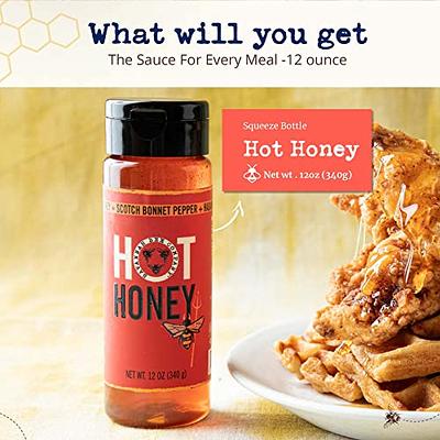 Savannah Bee Company Honey, Wildflower Honey + Scotch Bonnet Pepper + Habanero Pepper, Hot - 12 oz