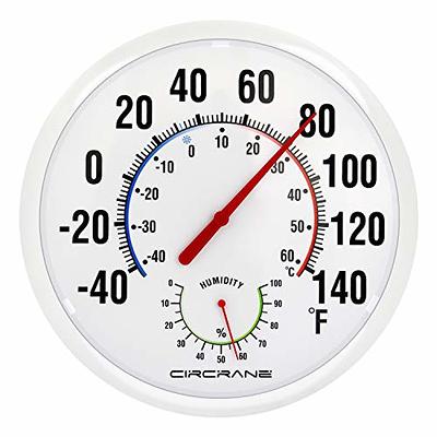 Earth Worth Indoor/Outdoor 8 in. Waterproof Wall Thermometer and Hygrometer  956862EEE - The Home Depot