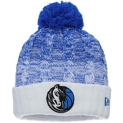 Youth Blue New York Knicks Backboard Jacquard Cuffed Knit Hat with Pom