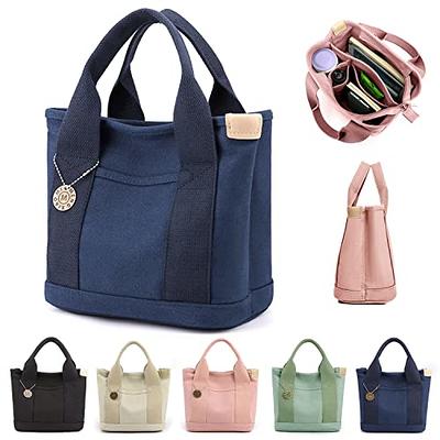 Moonelo Everything Bag, Everything Tote Bag, Canvas Tote Bag with  Compartments, Multi Pockets, Shoulder Crossbody Handbag