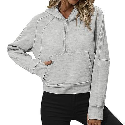  YWEFSJ Womens Sweatshirt Half Zip Sweatshirts Cropped