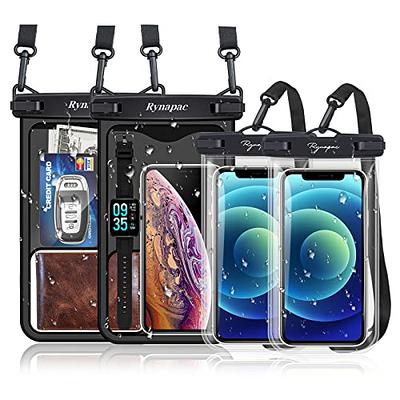 Niveaya Double Space Waterproof Phone Pouch - 2 Pack, Waterproof Phone Lanyard Case with iPhone 15/14/13/12 Pro Max/Pro/8 Plus, Galaxy S22/s21/s20