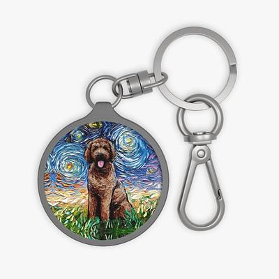 Personalised Pug Dog Keyring Bag Tag Keychain