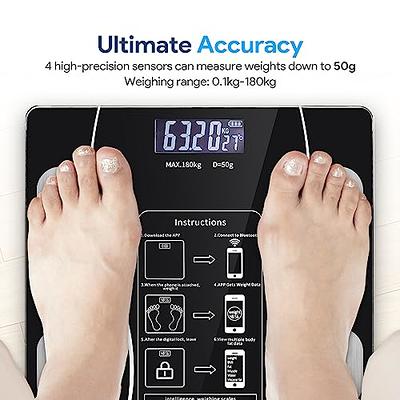 OOYY Digital Bathroom Scale with Led Display, Simple and Practical Body Fat  Scale with Smartphone App - Yahoo Shopping