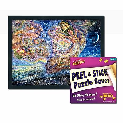 Jigsaw Puzzle Frame Kit With Frame and Puzzle Glue Sheets for Puzzles  Measuring 19.75x26.75 Inches 