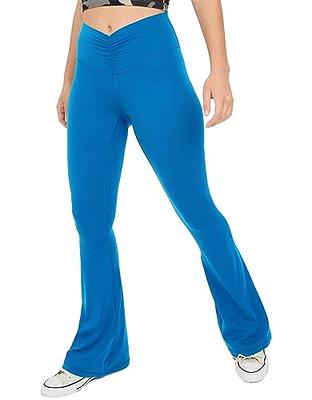  sissycos Women's High Waisted Ruched Flared Leggings