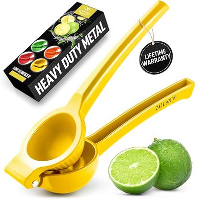 Zulay Premium Quality Metal Lime Squeezer, Citrus Juicer, Manual Press for  Extracting the Most Juice Possible - Lime Juicer (Green)