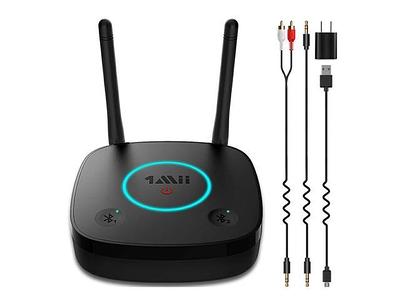 1Mii B06TX Bluetooth 5.2 Transmitter for TV to Wireless Headphone/Speaker,  Bluetooth Adapter for TV w/Volume Control, AUX/RCA/Optical/Coaxial Audio