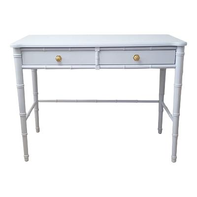 Claudette 48 Wide White Gold Corner Computer Writing Desk